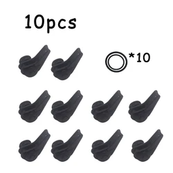 10 - Piece Fishing Hook and Lure Safety Holder Set with Rubber Rings (Black)