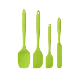 Premium Silicone Spatula Set - Heat Resistant, Non - Slip Handles for Cooking, Mixing, Baking, and Serving (Green)