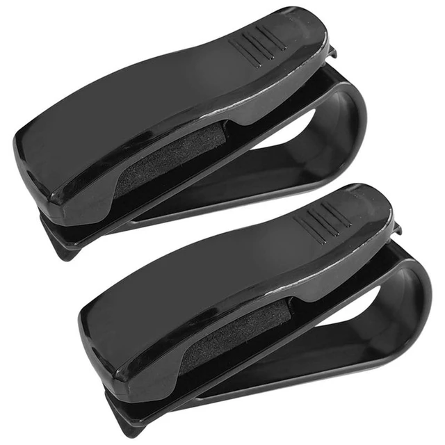 2 pack de porte-lunettes pour visière de voiture, support de