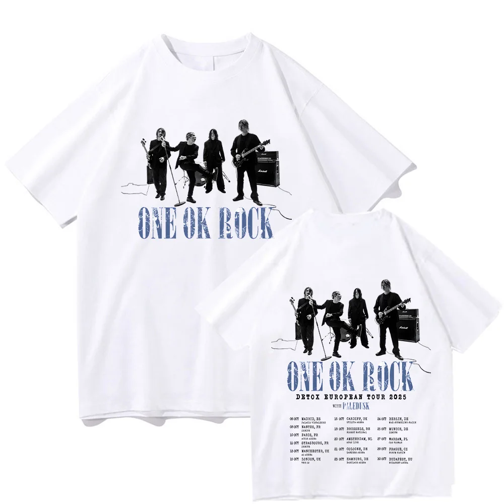 ONE OK ROCK Detox Europban Tour 2025 T Shirts Cotton Summer