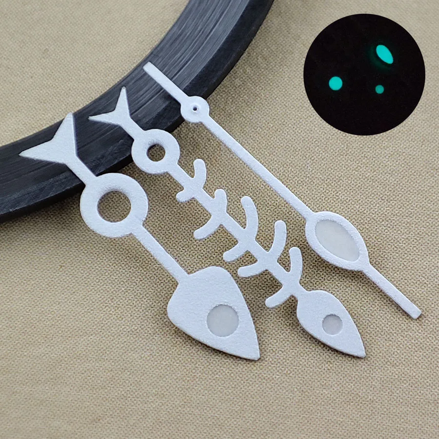 Blue Luminous Fishbone Design Watch Hands Assembly