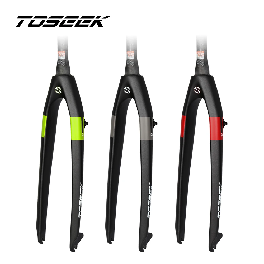 Toseek Carbon Mtb Forks Ultralight Mountain Tapered Rigid Straight Disc