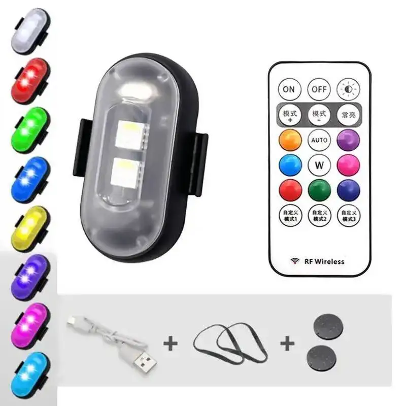 

Стробоскопическая Лампа для мотоцикла, самолета, RGB-лампа, вспышка, беспроводная лампа для скутера, мотоцикла, водонепроницаемая лампа для светового сигнала, перезаряжаемая