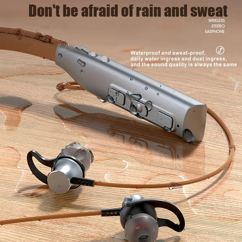 Fone Bluetooth Earphones Wireless Headphones Magnetic Sport Neckband Neck-hanging TWS Earbuds Wireless Blutooth Headset with Mic 6