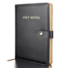 Black Leather Golf Scorecard Holder Score Notebook Log Journal Yardage Book Supplies Golf Training Aids for Men 1
