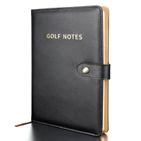 Black Leather Golf Scorecard Holder Score Notebook Log Journal Yardage Book Supplies Golf Training Aids for Men 1