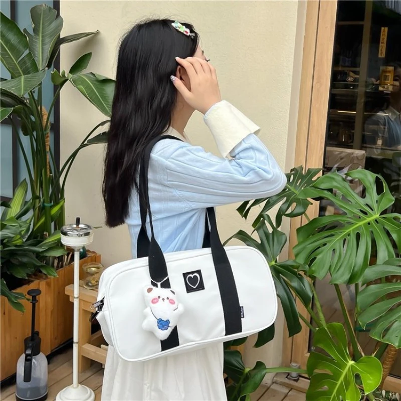 

High quality women's patchwork casual shoulder bag Fresh and fashionable large capacity nylon shoulder bag for women's handbag