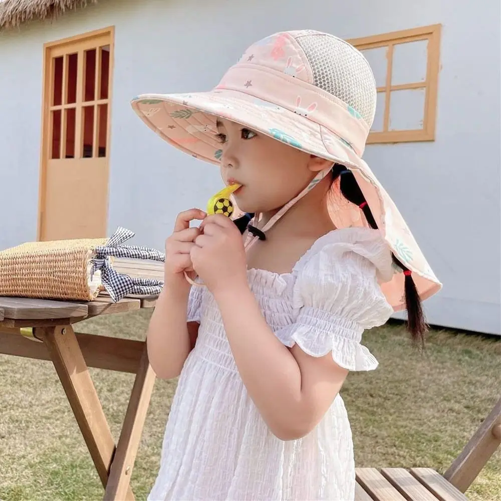 Polyester Kids Bucket Hat UV Protection Beach Cap