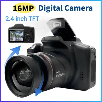 Fotocamera digitale da 16 MP con schermo LCD da 2,4 pollici Videocamera per vlogging Videocamera con zoom digitale 16X per fotografia e video