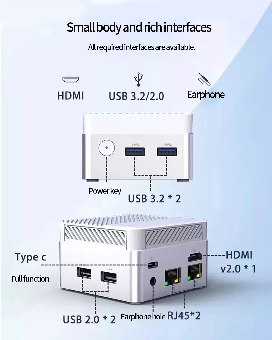 Intel Alder Lake-N95 ミニPC 8GB/256GB SUKOTOP Mini PC 12. generacji Alder Lake-N95(do 3,4 GHz