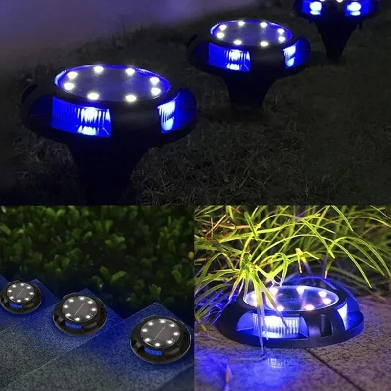 12LED Solar Power Disk Light Outdoor Garden Solar Underground Light Deck Light S