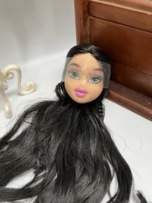 Jointed Big Colorful Hair Doll Big Head Original DIY Accessories Purple White Hair body beizi bartz 1/6 monster high doll