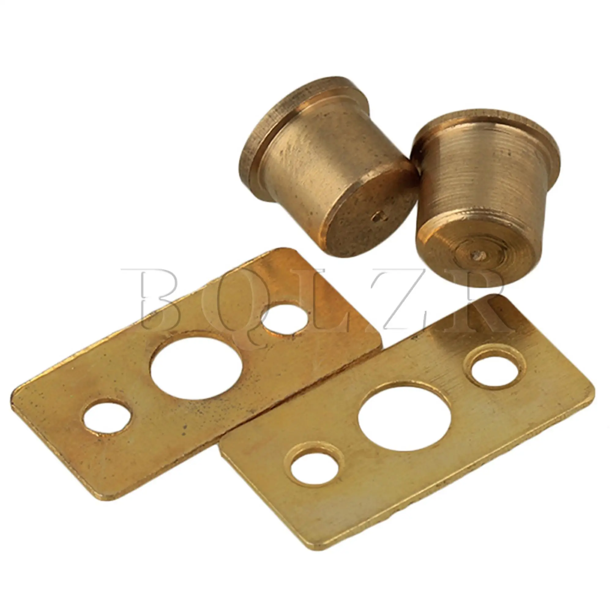 BQLZR 4 xGold Brass Ball Catch with Strike Plate for Cabinet Closet Sping Door