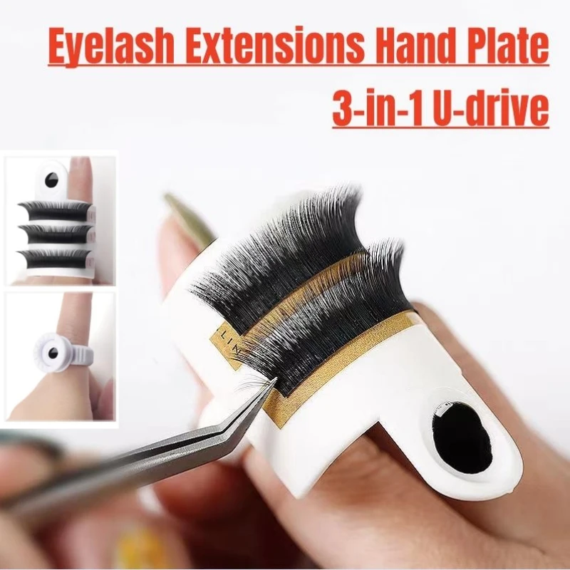 

1/3Pcs Fake Eyelash Tray Strip Stand Individual Eyelash Extensions Hand Plate Eye Lash Grafting Stand Palette Makeup Tool