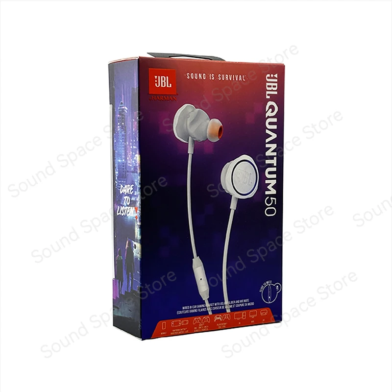 JBL Quantum 50 Wired in-Ear Gaming Headphones with Inline Control
