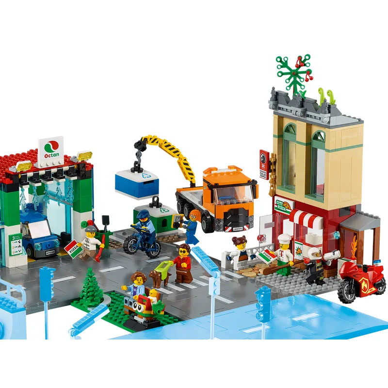 100%Original]LEGO® My 60292 Town Center (790 Building Toys For Kids Building Blocks Recycling Truck Toy Car