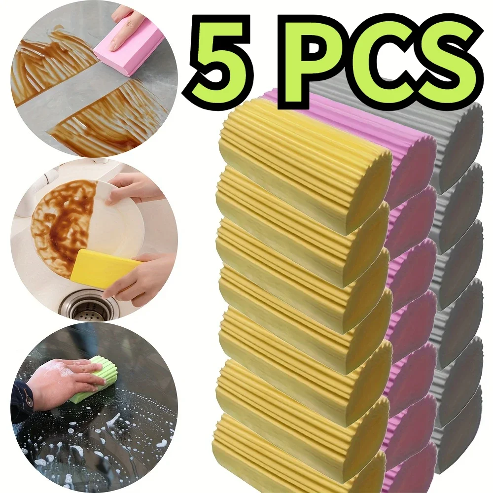 Cleaning Duster 5Pcs Damp Clean Sponge Portable Brush Cleaning Blinds Glass Vents Radiators Mirrors Window