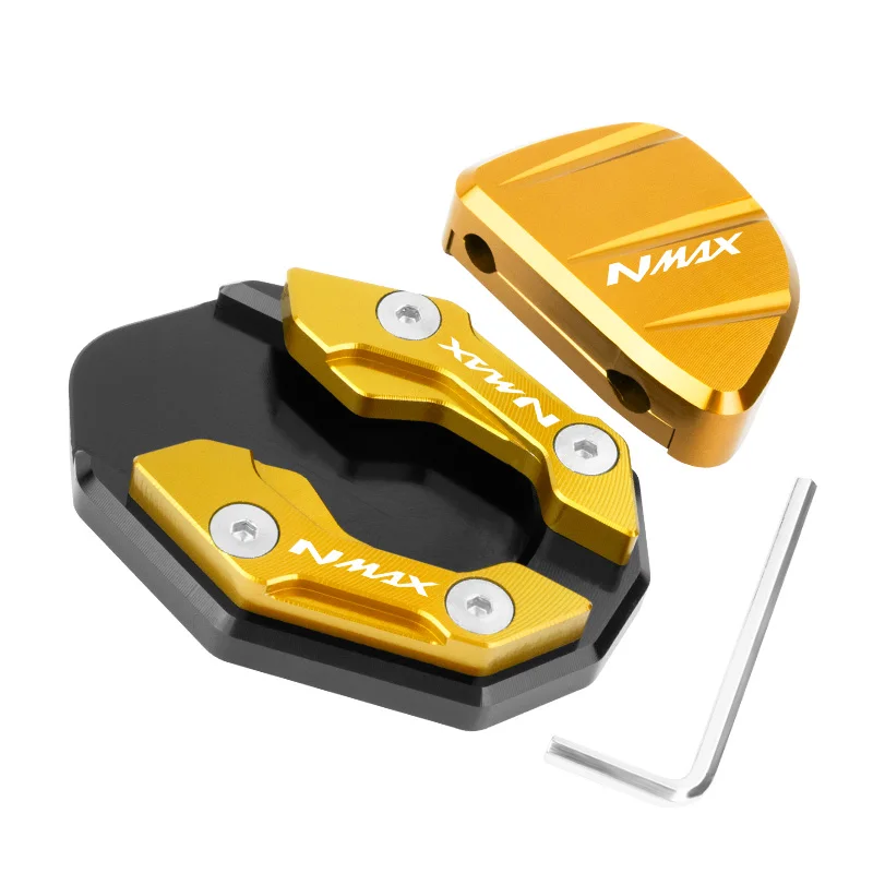 Support latéral pour accessoires de moto, pour YAMAHA NMAX155 N MAX NMAX 155 125 NMAX125, Extension de plaque de béquille, Base de coussinet de pied