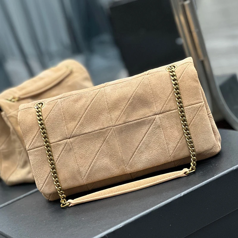 

Top Designer Luxury Chamois Rectangular Crossbody Bag Women Concise Twill Checker Style Functional Lady Shoulder Bag Flap Casua