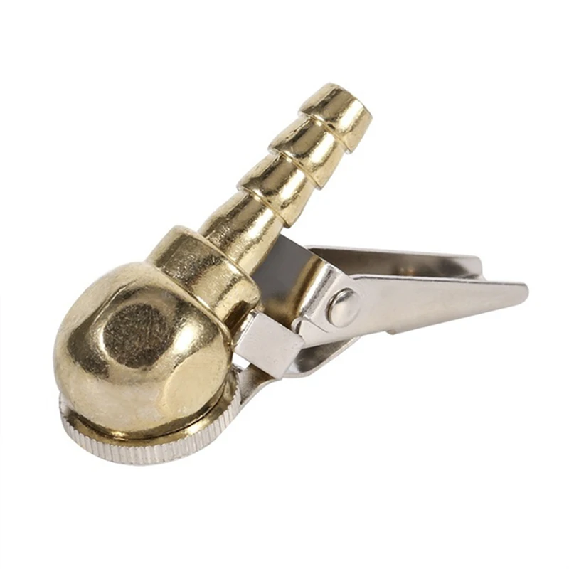 1PC Clip-On Tire Air Chuck Inflator with Valve Stem for Car Tire Repair Tools Universal Zinc Alloy Golden Silver High Strength