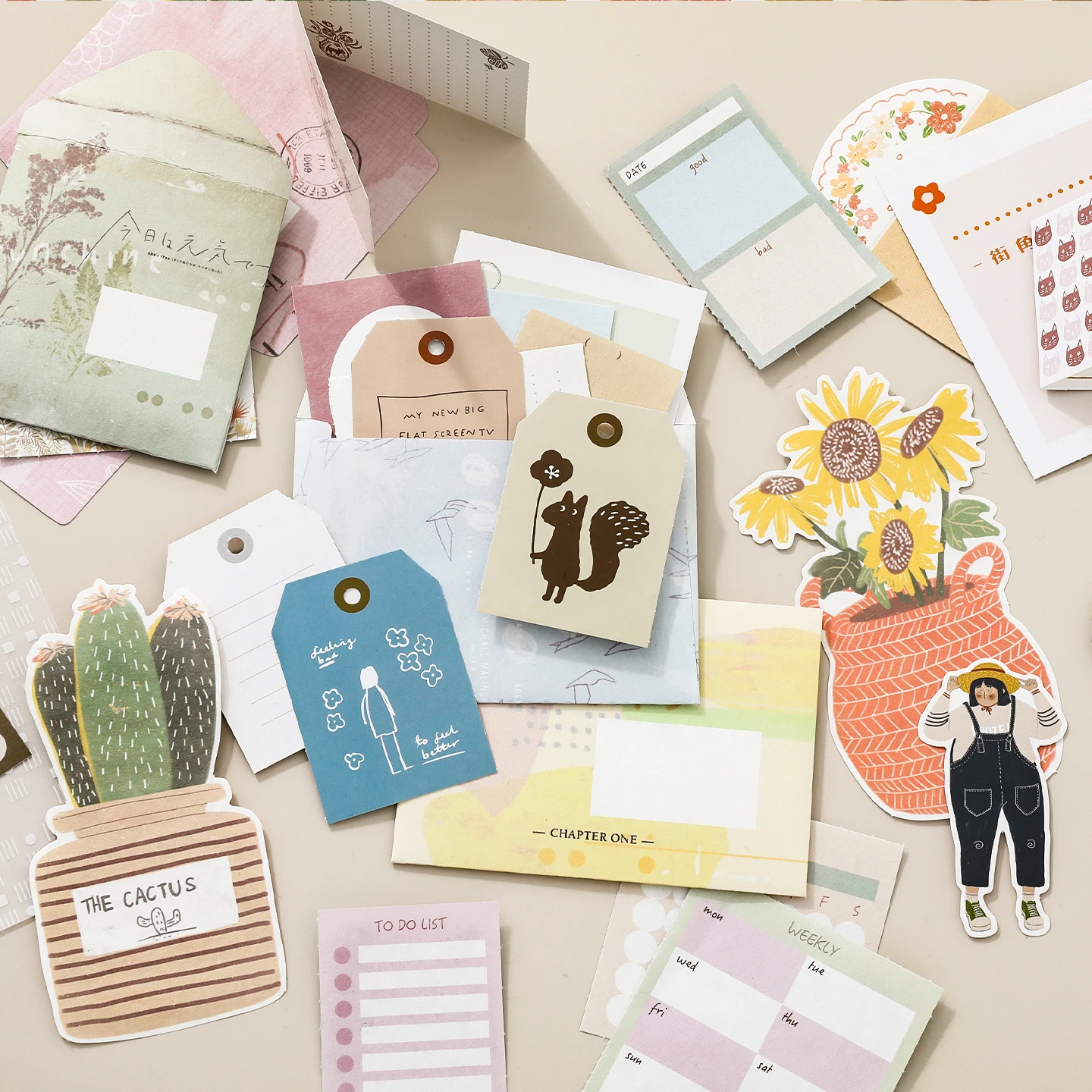 Set di 58 Pezzi di Carta Bianca e Carta per Tracciare, Kit di Decorazioni per Scrapbook, Stile Misto per Decorazione di Diari - immagine 6