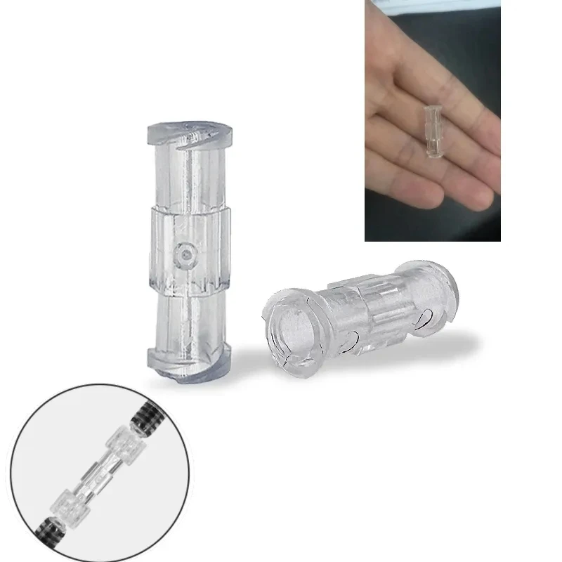 Double Helix Sterile Luer Lock Adapter Leak Proof Transparent Plastic Syringe Connector Disposable Sterile Luer Lock