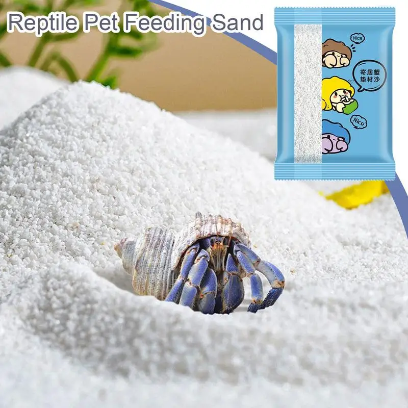 natural calcium sand Hermit Crab Sand Small and uniform particles White Fine Sand for small animal Fish Tank Natural Landscap