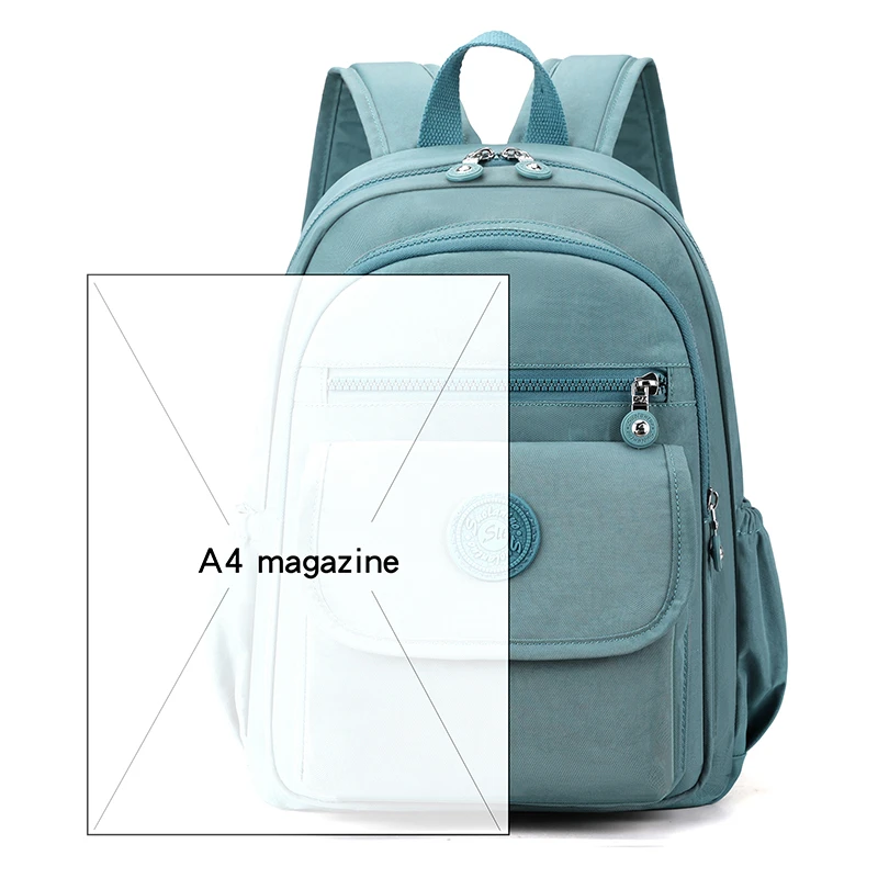 Ladies' lightweight, large capacity stylish black commuter travel backpack with adjustable shoulder straps, school and leisure b