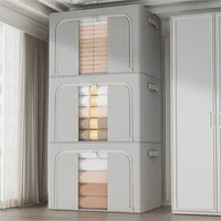 Single Window Storage Box White Large Storage Capacity Large Bearing Capacity Fabric Material Convenient Cleaning Home Supplies 1