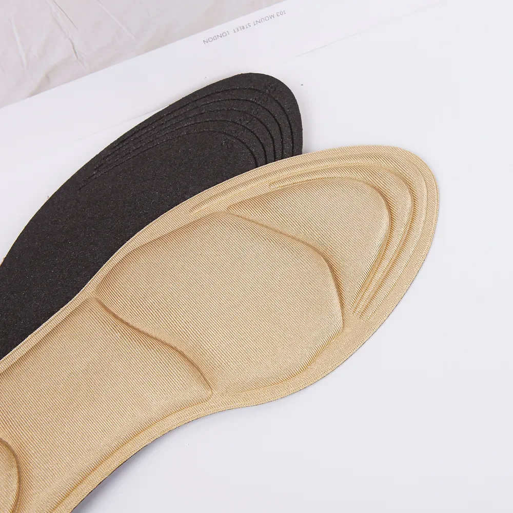4PCS Women High-heel Shoes Insoles Memory Foam Insoles Anti-slip Cutable Insole Comfort Breathable Foot Care Massage Shoe Pads
