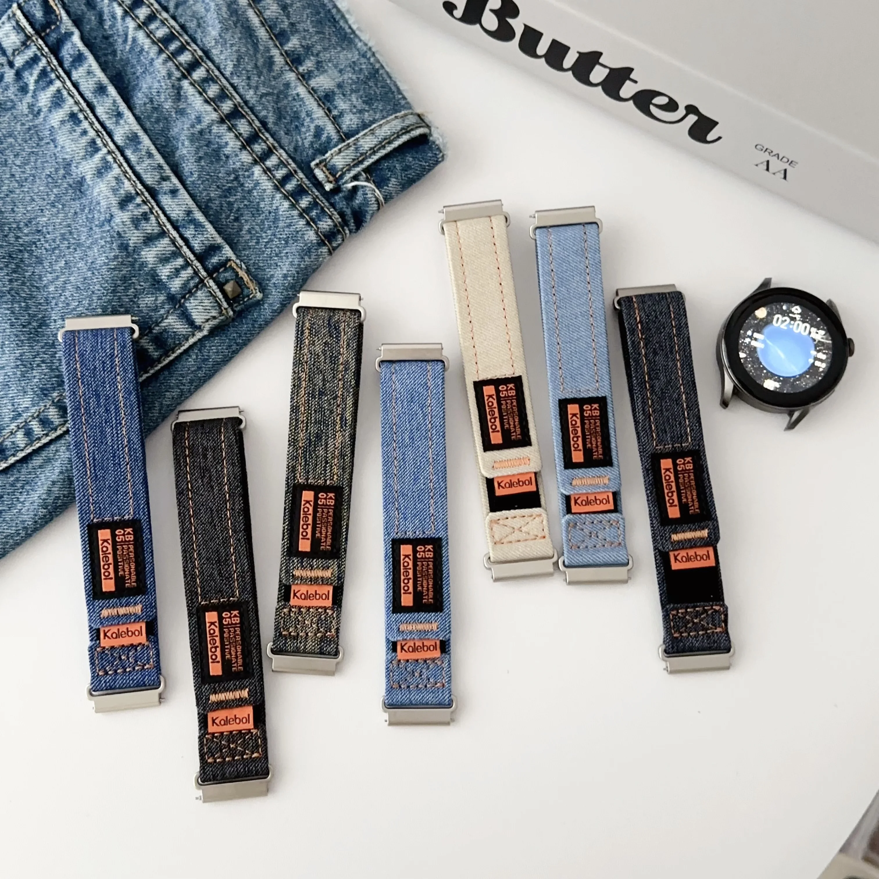 Denim Easy Fit Nylon Watch Strap - Versatile Sport Wristband