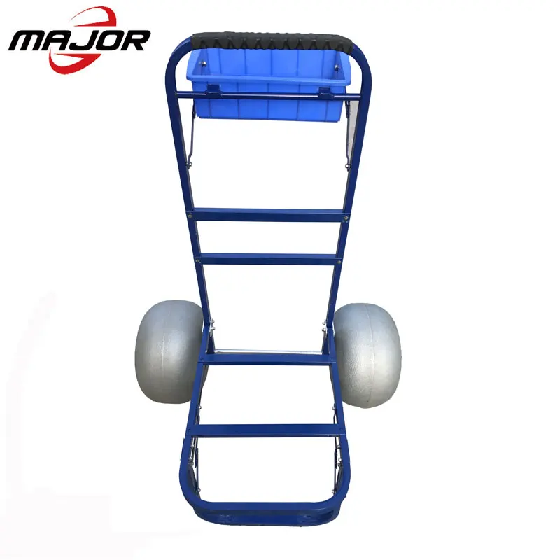 Folding collapsible wagon trolley portable aluminum surfboard fishing beach rod