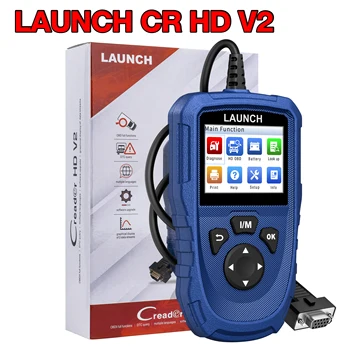 Scanner OBD2 Launch CR HD V2 per camion a 24V, lettore di codici per veicoli pesanti, strumento di diagnostica del motore, aggiornamenti gratuiti a vita.