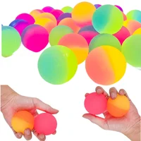 55mm2Pcs Cute Fluorescence Children Toy Ball Colored Boy Bouncing Ball Rubber Kids Sport Games Elastic Jumping Balls Outdoor Toy 1
