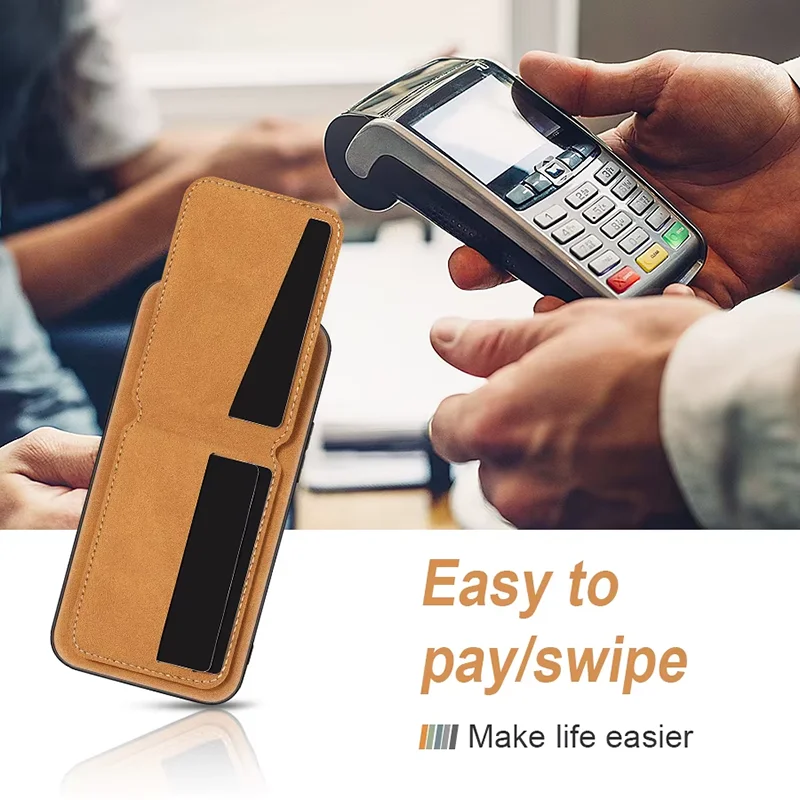 Luxury Multifunctional Synthetic Leather Phone Case with Card Slots and Shock Protection