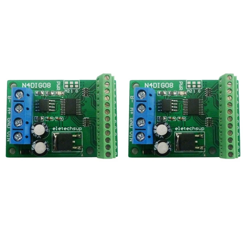 

AT14 2X 8Ch Input/Output Digital Switch TTL Lvttl CMOS RS485 IO Control Module Modbus Rtu Board For PLC Relay(With Terminal)