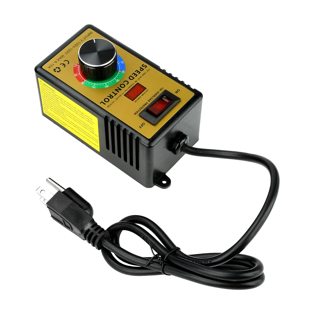 AC-Motordrehzahlregler 120 V, 15 A, 4000 W mit Überlastschutz, LED-Anzeige, Lüftergeschwindigkeitsregler, elektronischer Spannungsregler – Detail 8