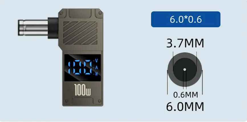 PD100W Typ-C zu DC Stecker Konverter USB C zu Laptop Lade Adapter Power Ladegerät Anschluss Spitze für Lenovo Asus HP Dell Samsung – Detail 18