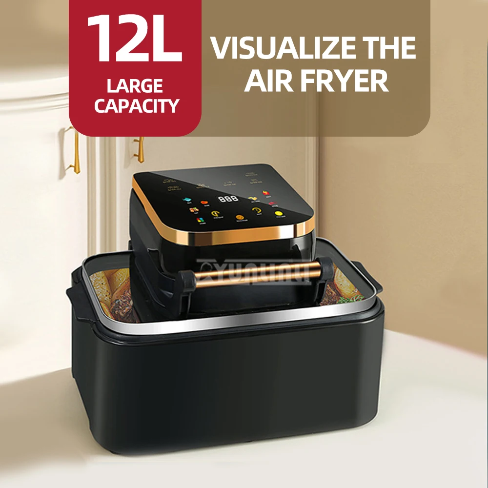Household Intelligent Air Fryer 12L Large Capacity Oven Ivisible Automatic Electric Fryer Fritadeiras El&eacute;tricas