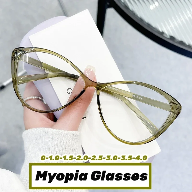 

Retro Blue Light Blocking Myopia Glasses Unisex Fashion Clear Minus Diopter Glasses Men Women Vintage New Near Sight Eyewear