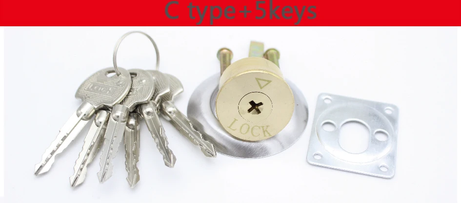 Description Picture 5 of itemAnti-theft Door Lock Cylinder Old Style Exterior Copper Lock Core Universal Type Accessories Wooden Door Iron Door Lock