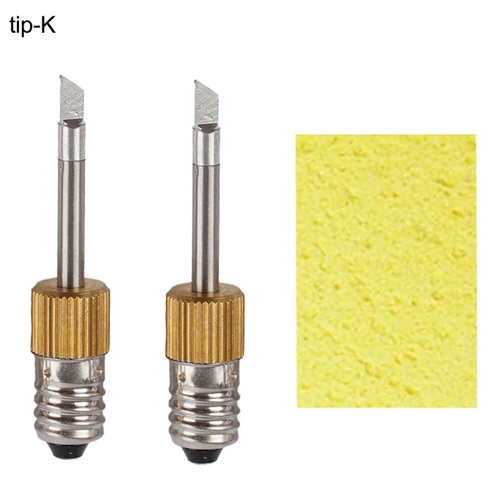 E10 Interface Soldering Iron Tips 2pcs B C K Type Welding Head USB Solder Tips Electric Soldering Tools