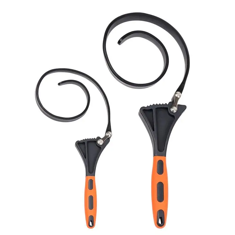 

Adjustable Strap Wrench Multifunctional Auto Repair Wrench With 4in And 6in Diameter Wrench Hand Tools For Bottles Jars Plumbing