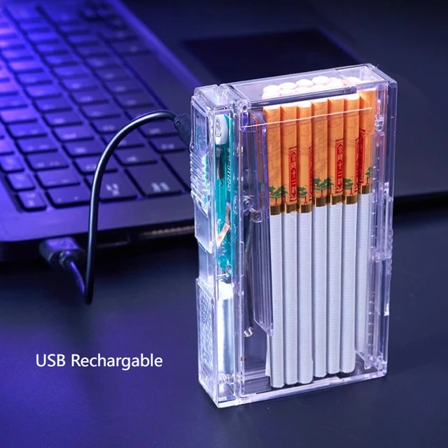 USB Starke Zigaretten Verlängert Feine Zigaretten 20 Ganze Packs Doppel Arc  Lade Zigarette Fall Feuerzeuge - AliExpress