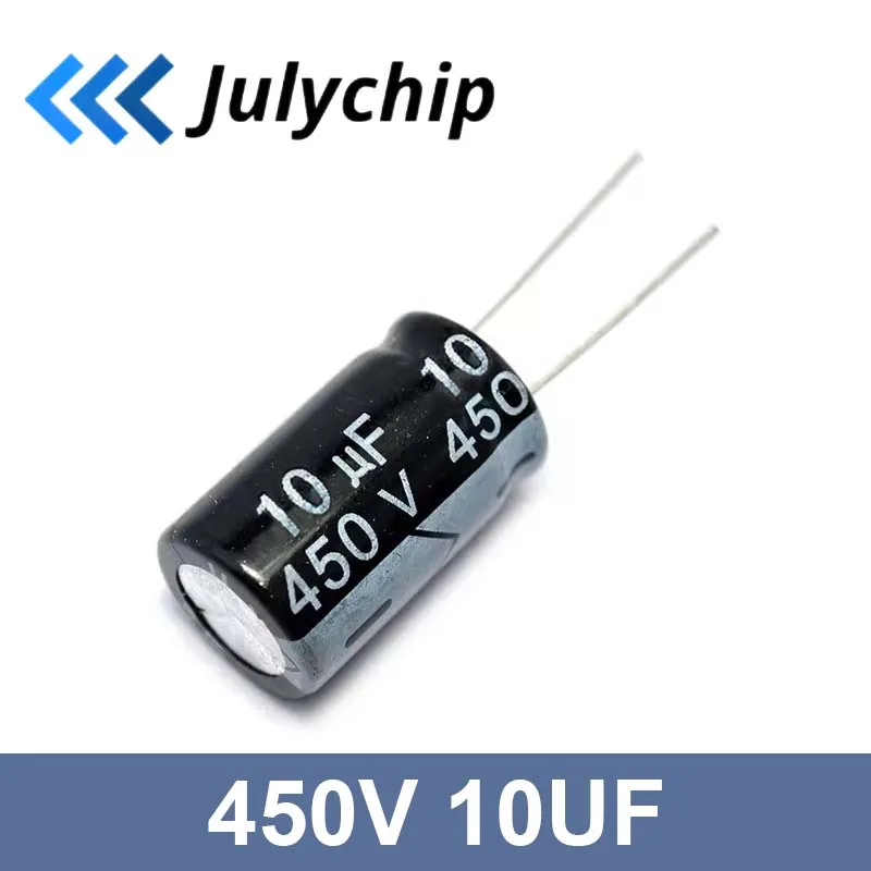 10pcs/lot 450v 10UF High Frequency Low Impedance 450v 10UF Aluminum Electrolytic Capacitors Size 10 * 17 mm 20%