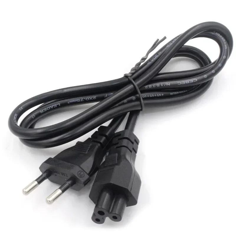 EU Euro Power Cord Plug IEC C13 Adapter Extension Cable For Desktop PC Monitor Printer LG TV Projector 1.2M plug adapter power cord
