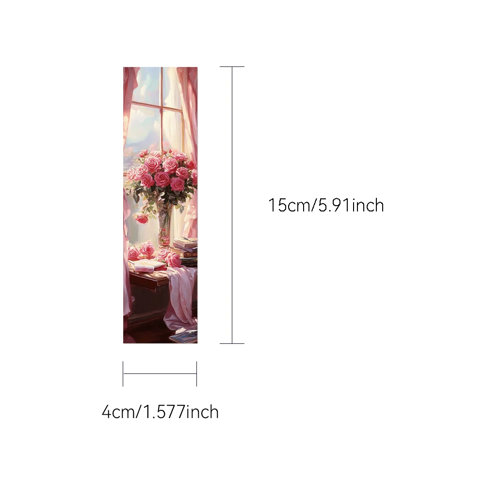 30 Stück Valentinstag-Lesezeichen, romantischer Blumenstrauß, Urlaubsgeschenk, Dekoration, Bürobedarf, Lesebücher, Beschriftung, DIY-Lesezeichen – Detail 1