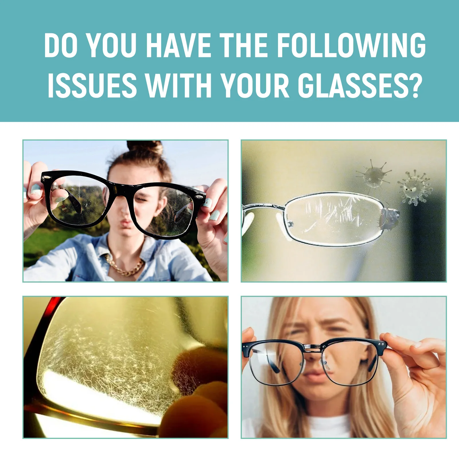 100ml Glasses Lens Cleaner Spray Eyeglass Scratch Removal Anti Fog Repair Liquid Spray Oil Fingerprints Cleaner Dust Lens