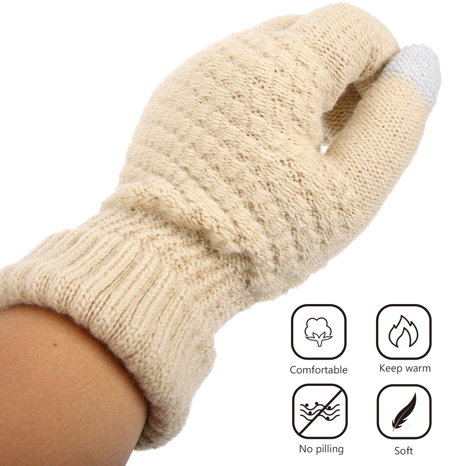 

1 Pair of Winter Gloves Touch Screen Warm Gloves Cycling Gloves Cold Weather Gloves