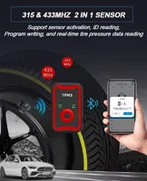 Programable TPMS Sensors 2 in 1 433MHz+315MHz Support Programing with CELL PHONE Tire pressure monitor System - Image 2